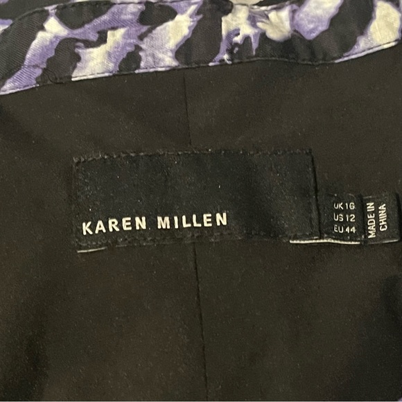 Karen Millen Animal Print Moto Jacket - Size 12 - Picture 4 of 13